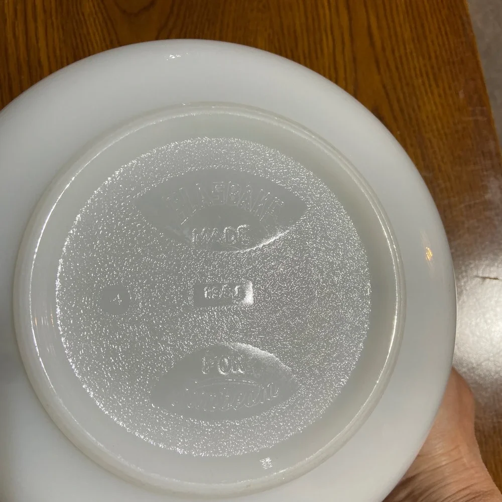 Glasbake for Sunbeam White Milk Glass Mixing Bowl‎ 19CJ Replacement MCM Vintage